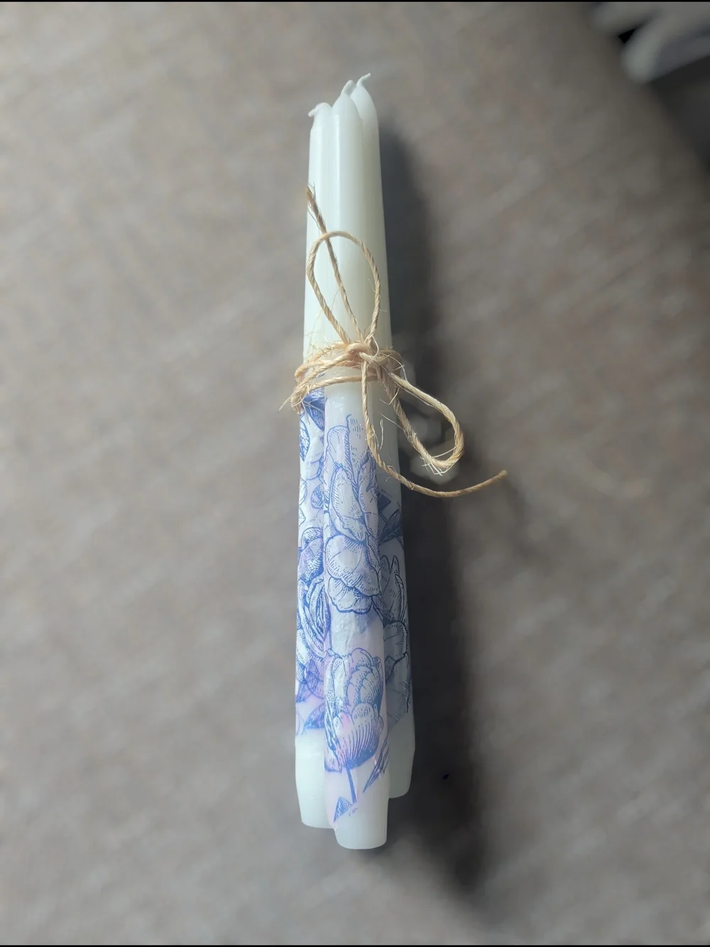 Set Of 12 Floral Handmade Decorative Candles